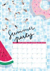 Calendrier août summer