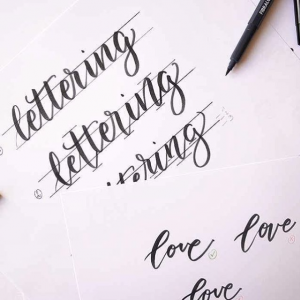 calligraphique lettering